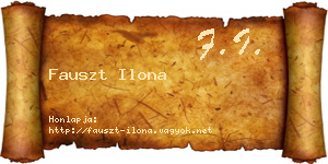 Fauszt Ilona névjegykártya